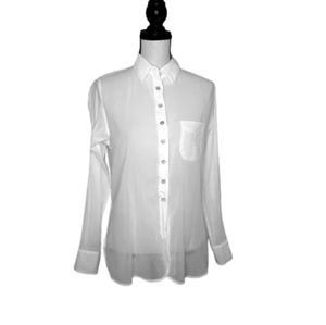 Rag & Bone White Collared Button Down Shirt sz 0